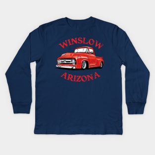 Winslow Arizona Kids Long Sleeve T-Shirt